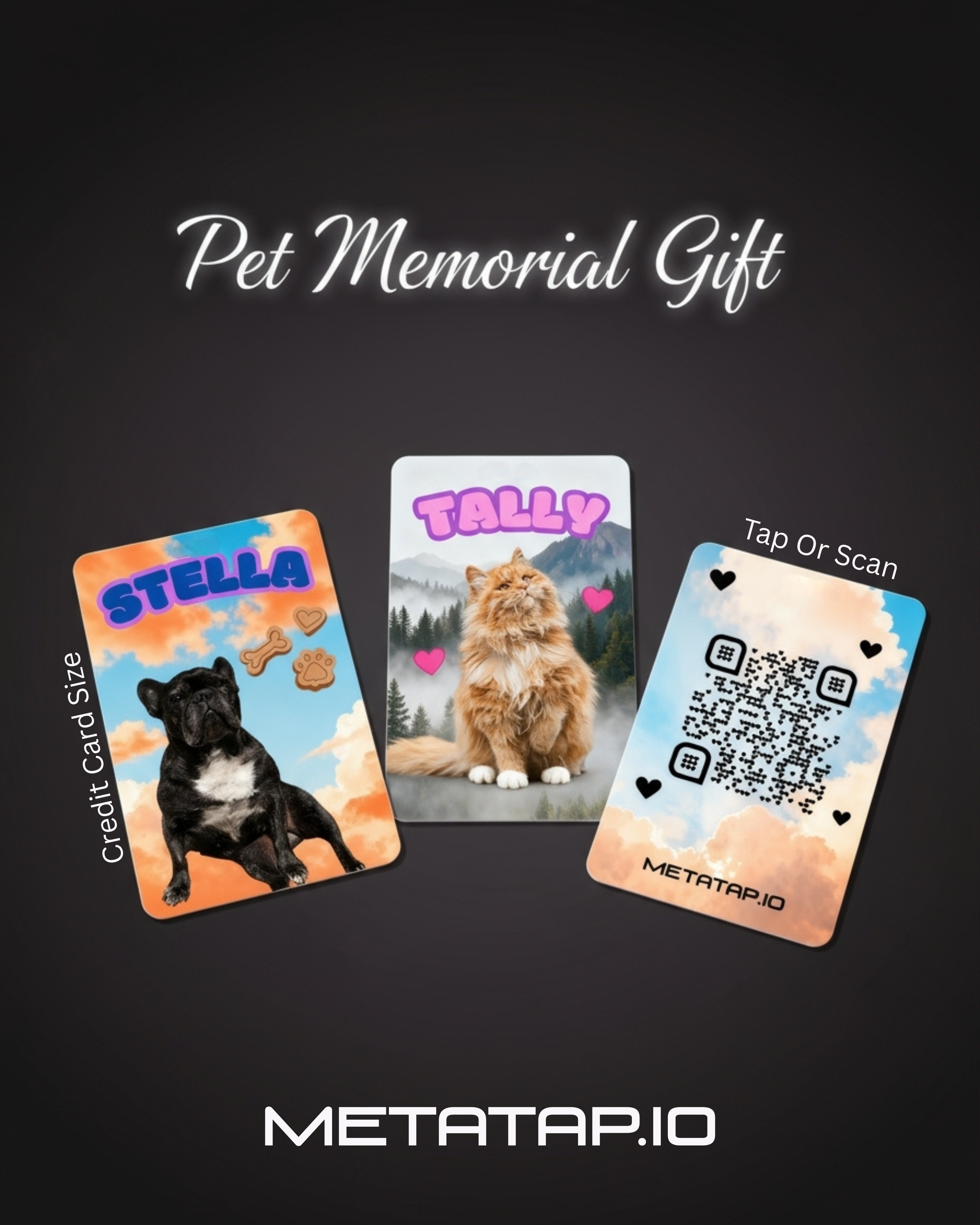 tap wallet pet memorial card